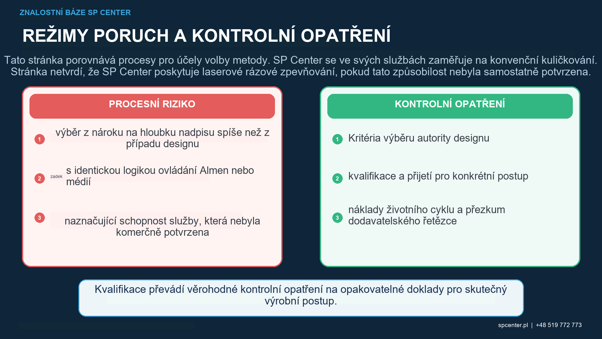 Kritéria výběru pro konvenční kuličkování a laserové rázové zpevňování