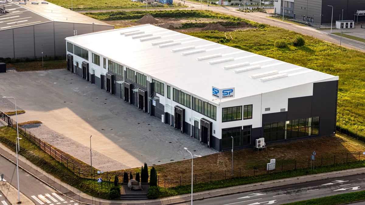 SP Center premises and yard in Rzeszów — aerial view